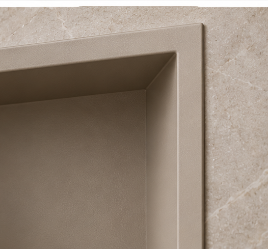 Recessed Matte Greige Wall Niche Box – 30 × 60 cm