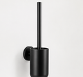 Wall-Mounted Floating Toilet Brush Set with Hygienic Black Silicone Head